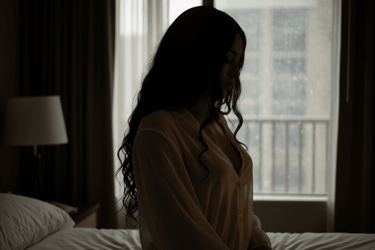 Capa da história: Noite Chuvosa de Segredos Proibidos